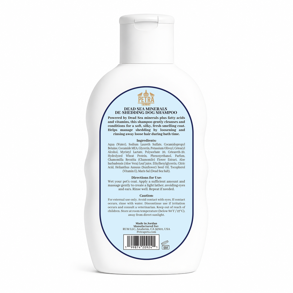 De-Shedding Dog Shampoo with Dead Sea Minerals