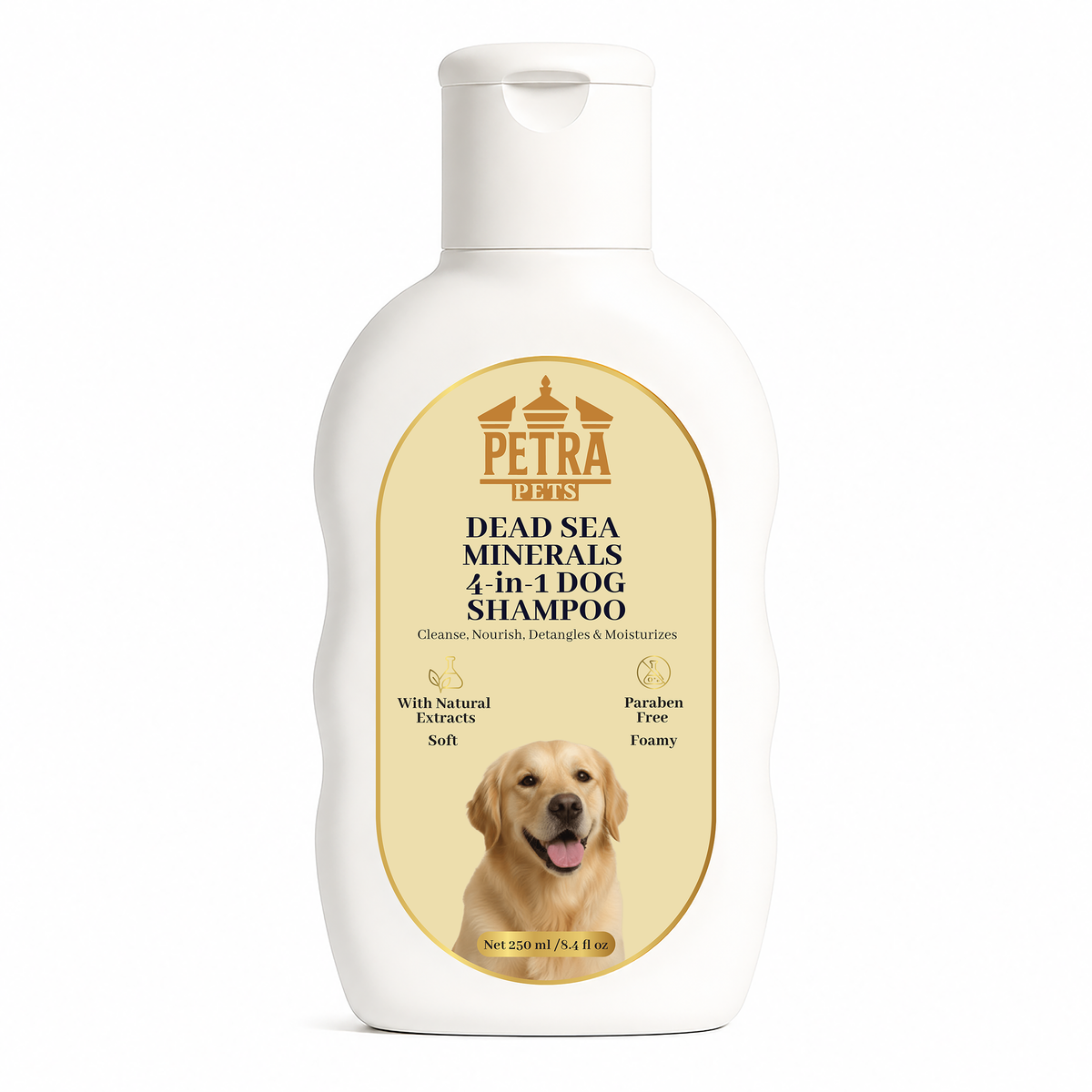 4-in-1 Dog Shampoo with Dead Sea Minerals – Petra Pets